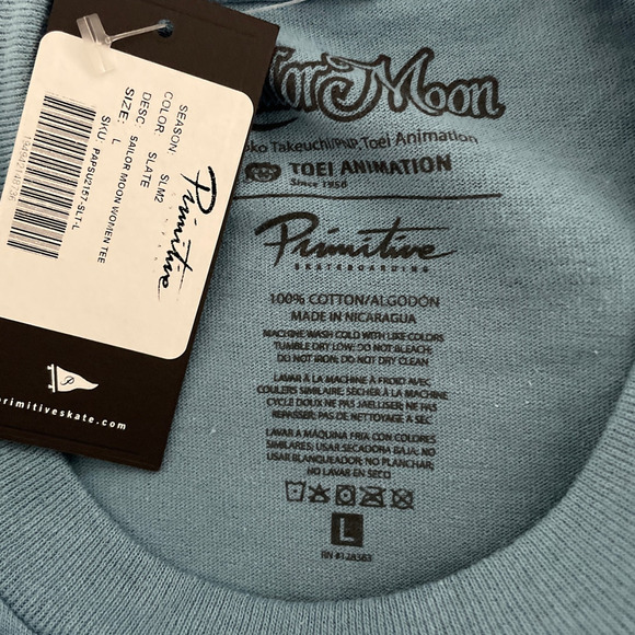 Sailor Moon Toei Anime T-Shirt Blue Sz Large Women,  New Primitive - Picture 5 of 6